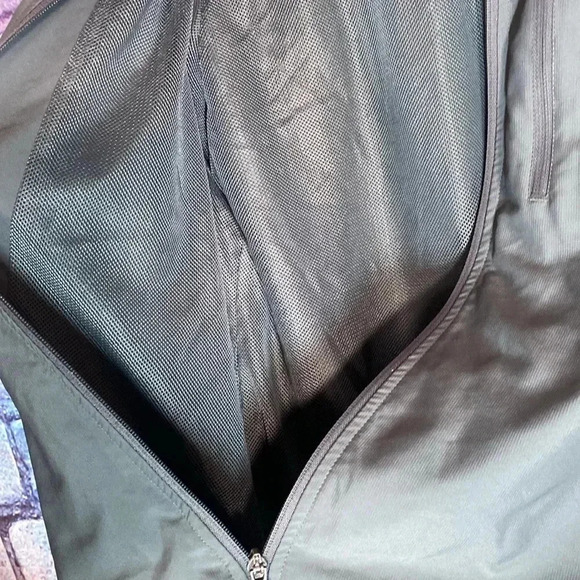 Champion Windbreaker Jacket Small Green Nylon Grey Outdoor Full Zip - Picture 5 of 7